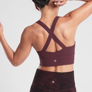 NWOT Athleta Maroon Acutalize Longline Sports Bra